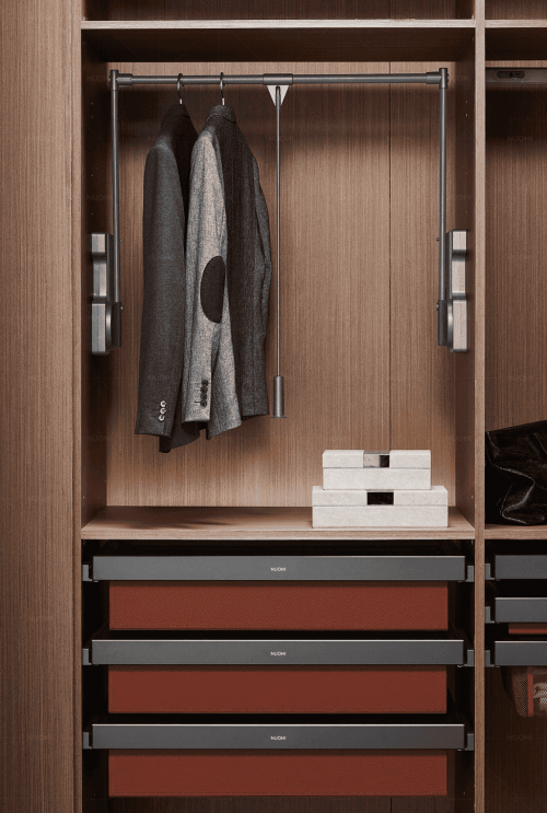 Kitchen Wardrobe Hardware 4 Keunggulan Rak Lemari Baju Aluminium Alloy Nuomi Living yang Tahan Lama dan Elegan