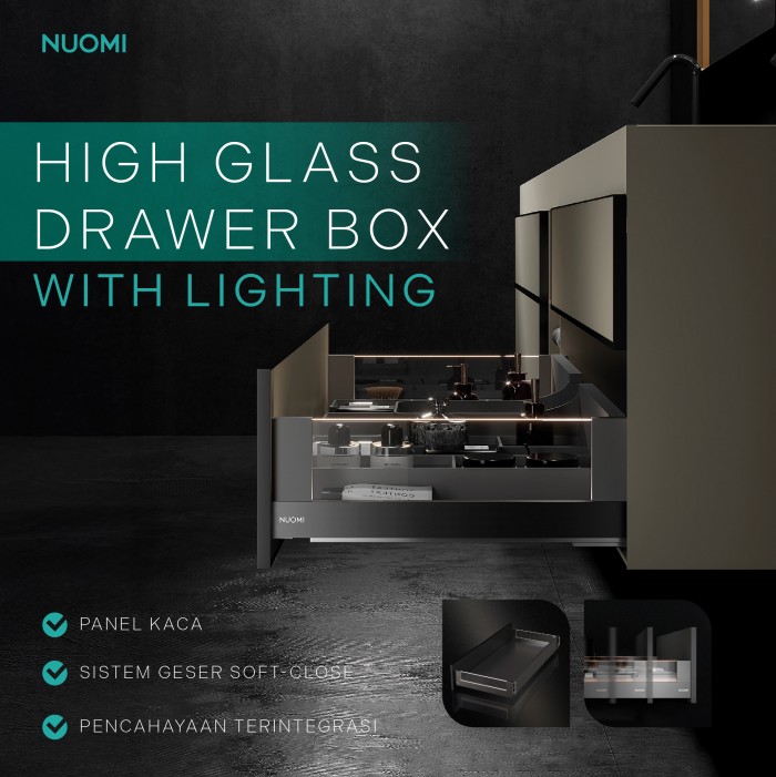 Kitchen Wardrobe Hardware High Glass Lighting Drawer Box