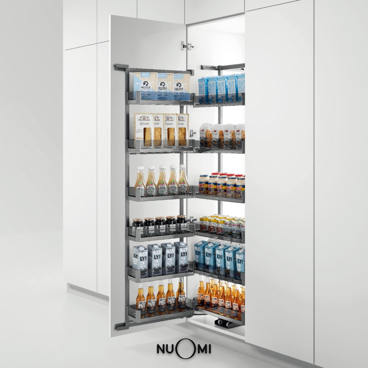 Kitchen Wardrobe Hardware AMETHYST Pantry Roll-Out 6 Tiers