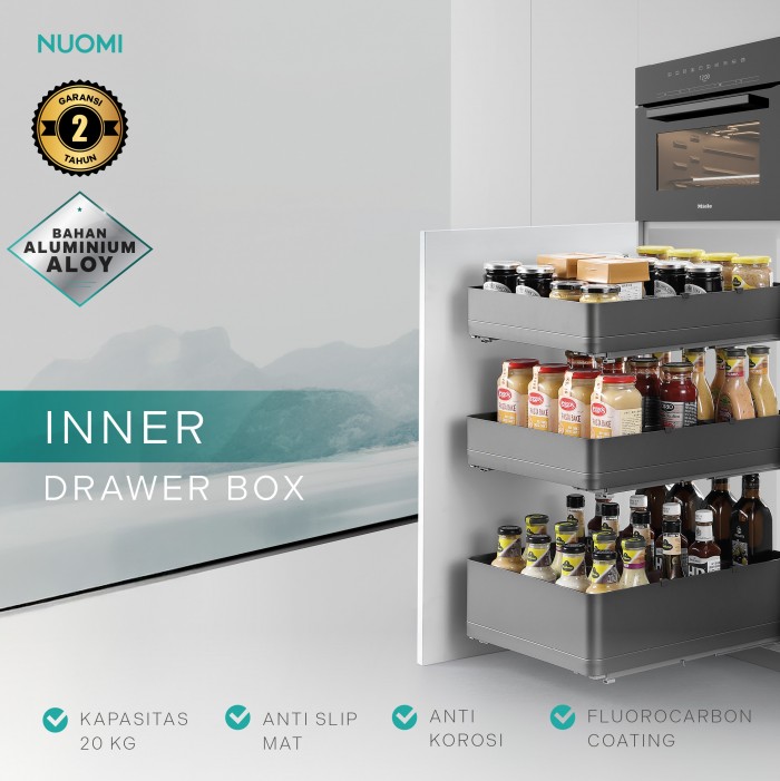 Kitchen Wardrobe Hardware ENCANTO Inner Drawer Box – Drawer Box