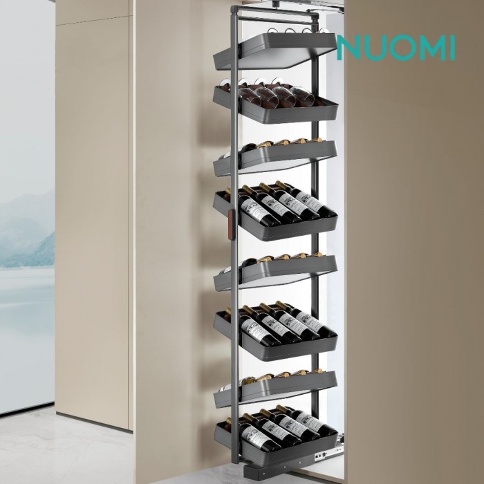 Kitchen Wardrobe Hardware ENCANTO Rotating Wine Rack 8 Tiers